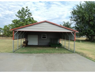 Carport | Boxed Eave Roof | 20W x 26L x 7H Utility Carport Combo